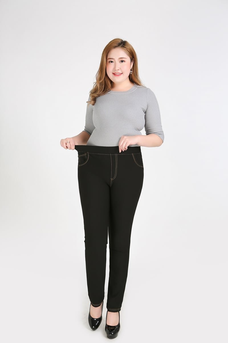 Women's High Waist Stretch Oversized Jeans