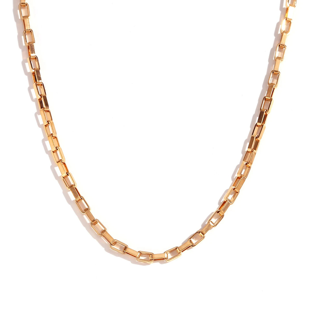 Gold-Tone Stainless Steel Chain Necklace