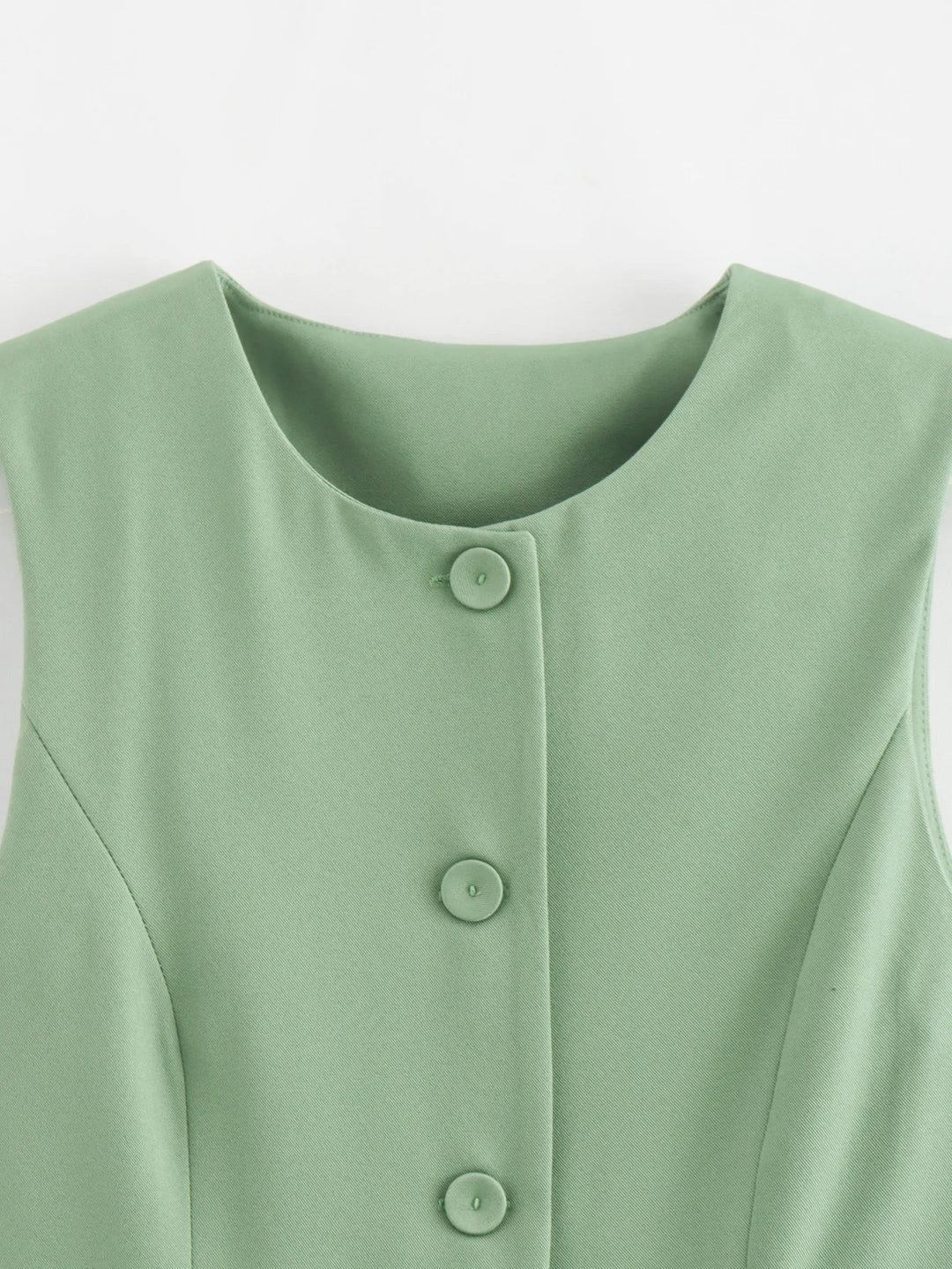 Elegant Sleeveless Button Vest for Women