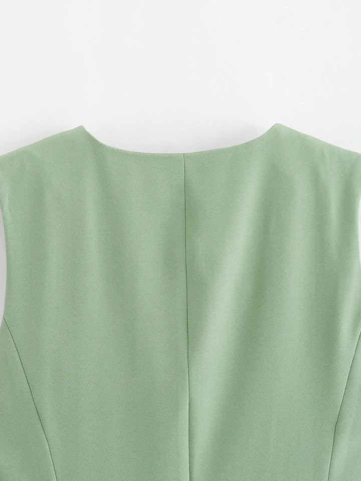 Elegant Sleeveless Button Vest for Women