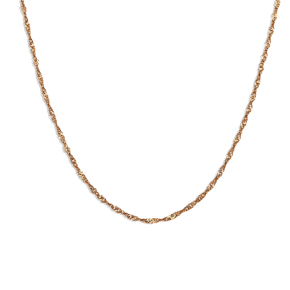 Gold-Tone Stainless Steel Chain Necklace