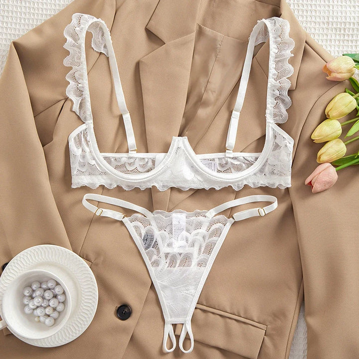 Floral Lace Two-Piece Lingerie Set