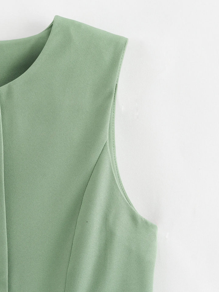Elegant Sleeveless Button Vest for Women