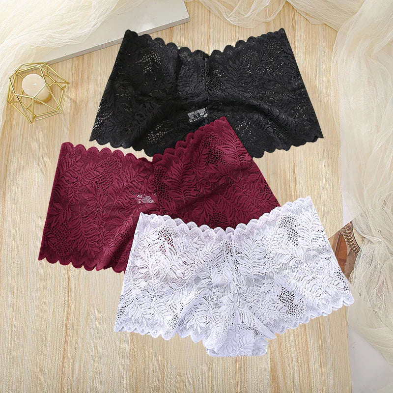 Seamless Lace Panty Set – 3 Pack