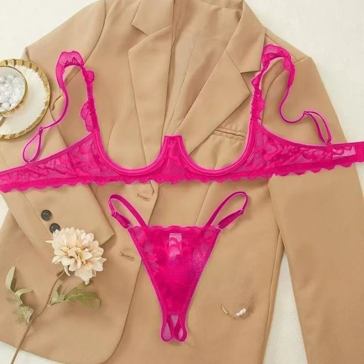 Floral Lace Two-Piece Lingerie Set