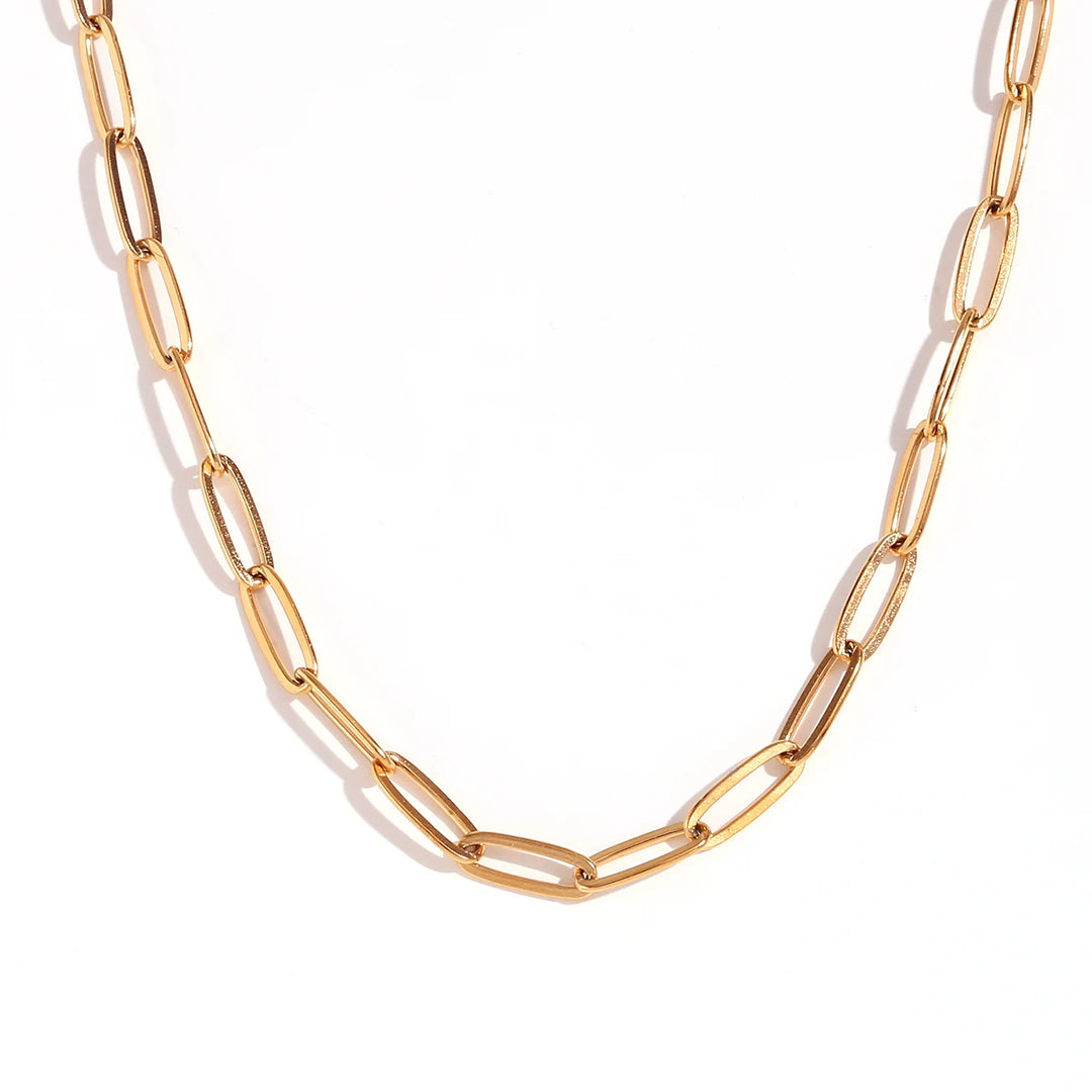 Gold-Tone Stainless Steel Chain Necklace