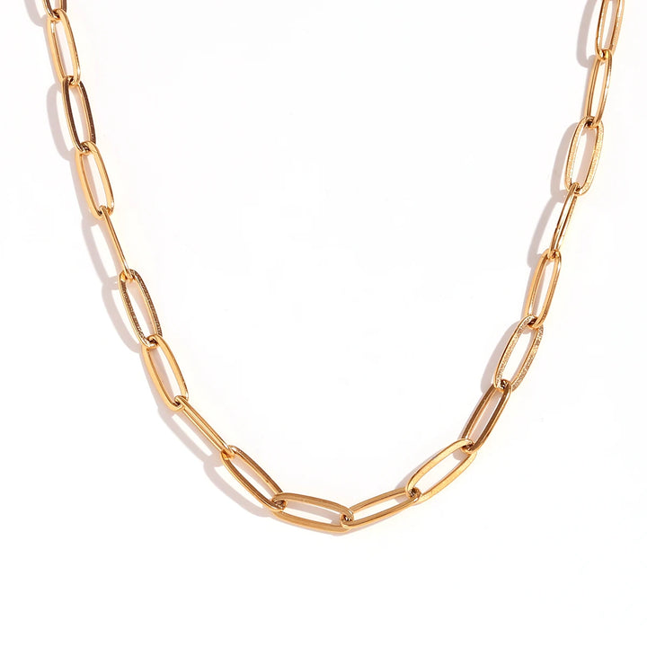 Gold-Tone Stainless Steel Chain Necklace