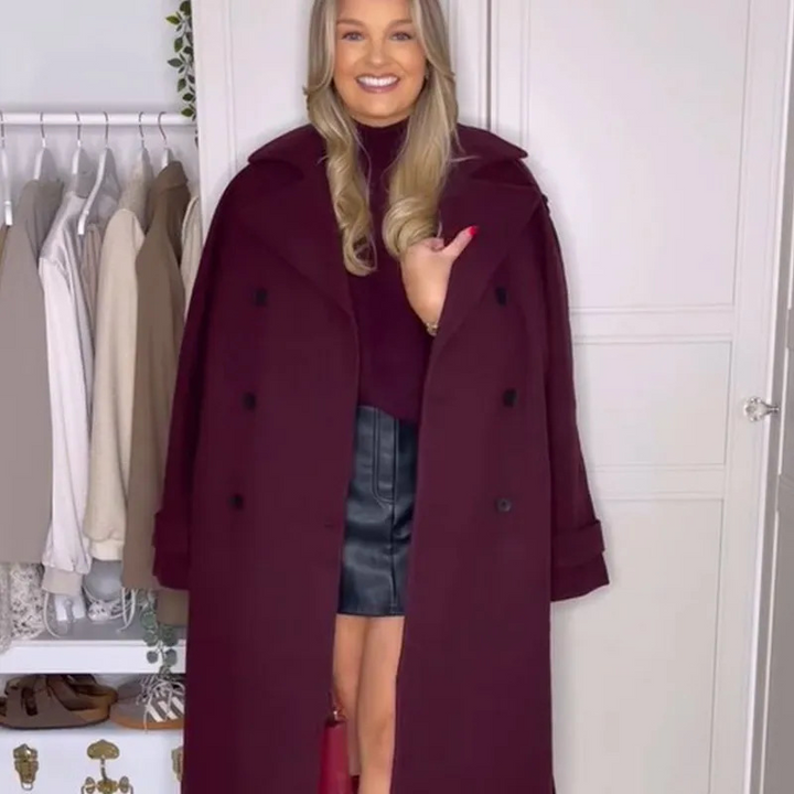 Velvet Rouge Overcoat